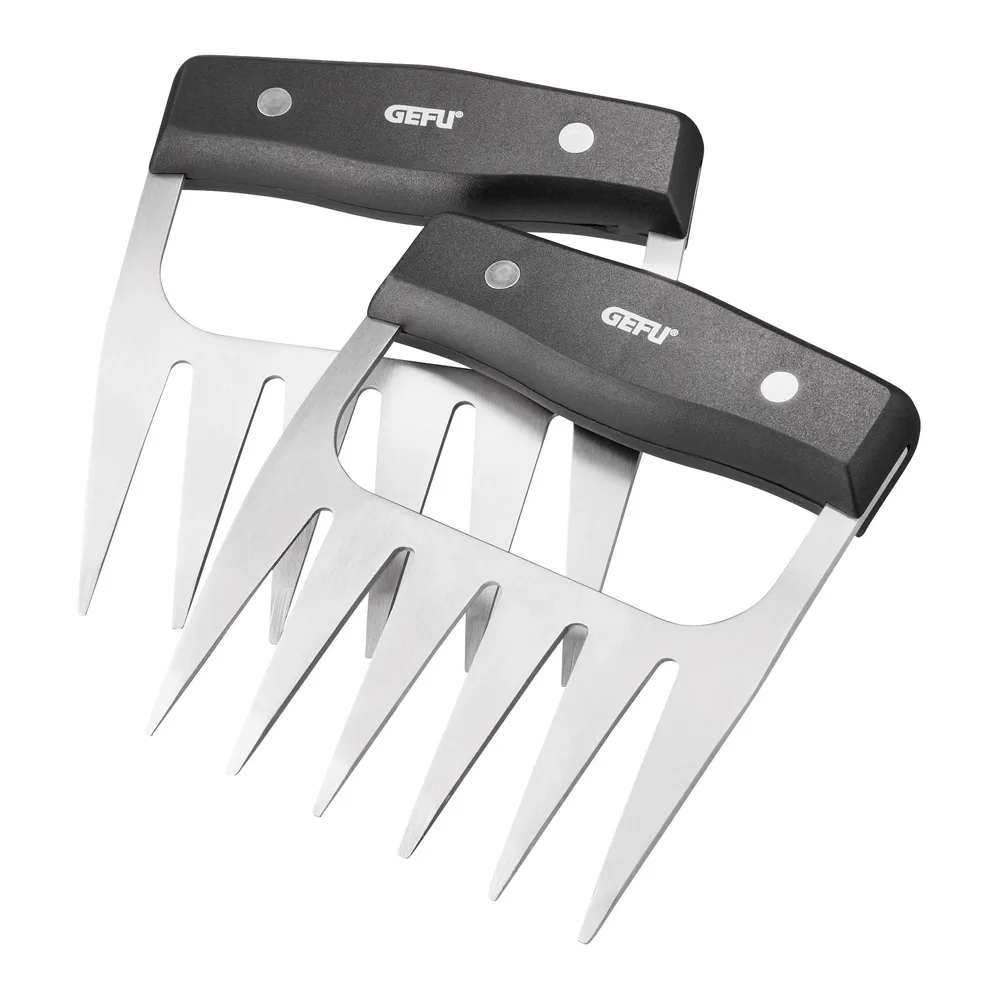 Когти для разделки мяса GEFU BBQ, набор 2 шт, нержавеющая сталь, 12 x 10,5 x 2 см, чёрные