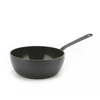Сотейник GreenPan Craft 20 см, 2 л, керамическое антипригарное покрытие, нержавеющая сталь, для всех плит, чёрный