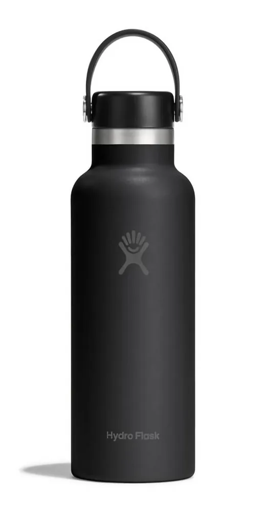Термобутылка Hydro Flask Standard Flex Cap 18 oz (0,533 л), нержавеющая сталь 18/8, черная Tonal Black