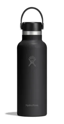 Термобутылка Hydro Flask Standard Flex Cap 18 oz (0,533 л), нержавеющая сталь 18/8, черная Tonal Black