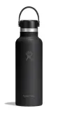 Термобутылка Hydro Flask Standard Flex Cap 18 oz (0,533 л), нержавеющая сталь 18/8, черная Tonal Black — фото 1