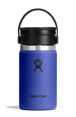 Термобутылка Hydro Flask Wide Mouth Flex Sip Lid 12 oz (0,355 л) из нержавеющей стали 18/8, синяя Capri Blue