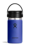 Термобутылка Hydro Flask Wide Mouth Flex Sip Lid 12 oz (0,355 л) из нержавеющей стали 18/8, синяя Capri Blue — фото 1