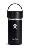 Термобутылка Hydro Flask Wide Mouth Flex Sip Lid 12 oz (0,355 л) с поворотной крышкой для питья, черная Black — фото 1