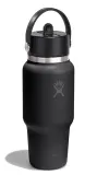 Термобутылка с трубочкой Hydro Flask Wide Flex Straw Cap Travel Bottle 24 oz (0,71 л), сталь 18/8, чёрная — фото 2