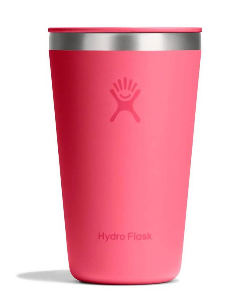 Термокружка Hydro Flask All Around 16 oz (0,473 л) из нержавеющей стали 18/8 с крышкой Press-In, неоново-розовая Popstar Pink