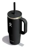 Термокружка Hydro Flask All Around Travel Tumbler 24 oz (0,709 л) с ручкой и трубочкой, черная Black — фото 2