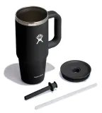 Термокружка Hydro Flask All Around Travel Tumbler 24 oz (0,709 л) с ручкой и трубочкой, черная Black — фото 3