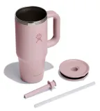 Термокружка Hydro Flask All Around Travel Tumbler 24 oz (0,709 л) с ручкой и трубочкой, пудрово-розовая Trillium — фото 3