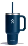 Термокружка Hydro Flask All Around Travel Tumbler 32 oz (0,946 л) с ручкой и трубочкой, темно-синяя Indigo — фото 1