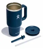 Термокружка Hydro Flask All Around Travel Tumbler 32 oz (0,946 л) с ручкой и трубочкой, темно-синяя Indigo — фото 2