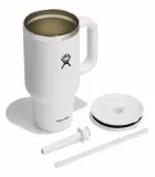 Термокружка Hydro Flask All Around Travel Tumbler 32 oz (0,946 л) с ручкой и трубочкой, белая White — фото 2