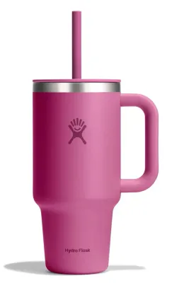 Термокружка Hydro Flask All Around Travel Tumbler 32 oz (0,946 л) с ручкой и трубочкой, розовая Reef