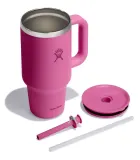 Термокружка Hydro Flask All Around Travel Tumbler 32 oz (0,946 л) с ручкой и трубочкой, розовая Reef — фото 2