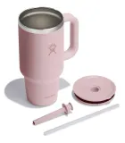Термокружка Hydro Flask All Around Travel Tumbler 32 oz (0,946 л) с ручкой и трубочкой, пудрово-розовая Trillium — фото 2