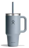 Термокружка с трубочкой и ручкой Hydro Flask All Around Travel Tumbler 32 oz (0,946 л), сталь 18/8, сланцево-серая Shale Gray — фото 1