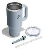 Термокружка с трубочкой и ручкой Hydro Flask All Around Travel Tumbler 32 oz (0,946 л), сталь 18/8, сланцево-серая Shale Gray — фото 3