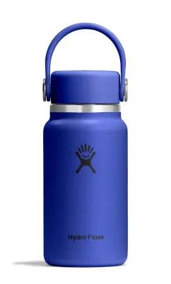 Мини-термобутылка Hydro Flask Micro Mini Bottle 200 мл с ремешком, нержавеющая сталь 18/8, синяя Capri Blue