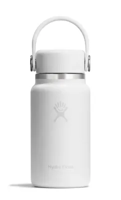 Мини-термобутылка Hydro Flask Micro Mini Bottle 200 мл с ремешком, нержавеющая сталь 18/8, белая Tonal White