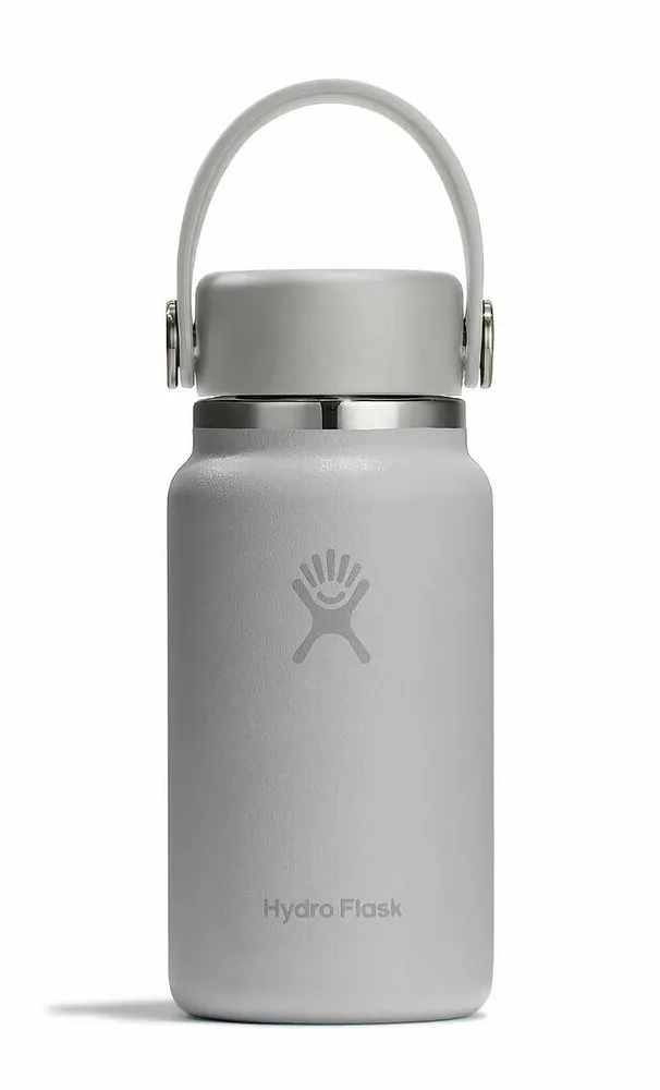 Мини-термобутылка Hydro Flask Micro Mini Bottle 200 мл с ремешком, нержавеющая сталь 18/8, серая Birch