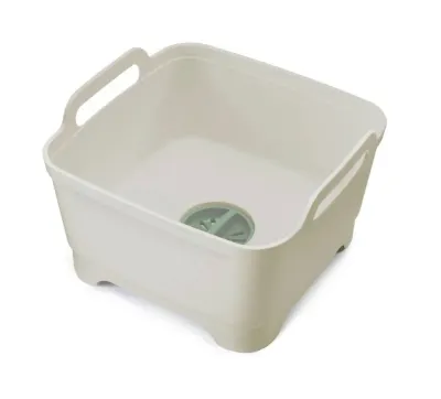 Миска для мытья посуды с отводом воды Joseph Joseph Wash&Drain 31 x 30 x 20 см, пластик без BPA, оттенки шалфея