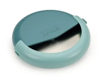 Нож для пиццы Joseph Joseph Duo 11,4 × 12,6 × 2,4 см, морской и серебристый, с чехлом для лезвия