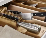 Органайзер для ножей в ящик бамбуковый Joseph Joseph DrawerStore, двухуровневый, 39,7 x 11,5 x 8,4 см, бежевый — фото 4