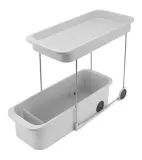 Органайзер для кухонного шкафа двухуровневый Joseph Joseph CupboardStore на колёсиках, 20 x 47 x 33,5 см, серый — фото 1