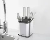 Сушилка для столовых приборов Joseph Joseph Duo из стали и пластика, разборная, 16,5 x 11 x 11,5 см, серо-серебристая — фото 4