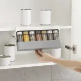 Органайзер для специй под полку Joseph Joseph CupboardStore 32 см, полипропилен, серый с белым — фото 4