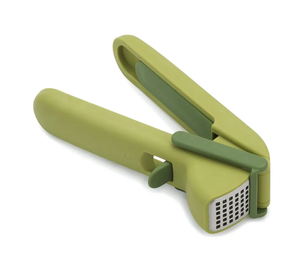 Пресс для чеснока Joseph Joseph Clean Force, пластик без BPA и нержавеющая сталь, 16 x 4,2 x 6 см, зелёный