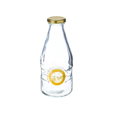 Бутылка стеклянная Kilner 568 мл с металлической крышкой, для коктейлей, соков и лимонада, прозрачная