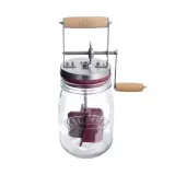 Ручная маслобойка Kilner со стеклянной банкой 1 л и рукояткой, стекло и сталь — фото 1