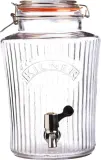Диспенсер для напитков Kilner Retro 5 л стеклянный с краном и рифлёными стенками, прозрачный — фото 1