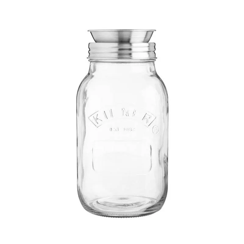 Банка Kilner с тёркой-спиралью для овощей 1 л, стекло и нержавеющая сталь, прозрачная