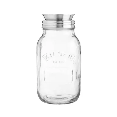 Банка Kilner с тёркой-спиралью для овощей 1 л, стекло и нержавеющая сталь, прозрачная