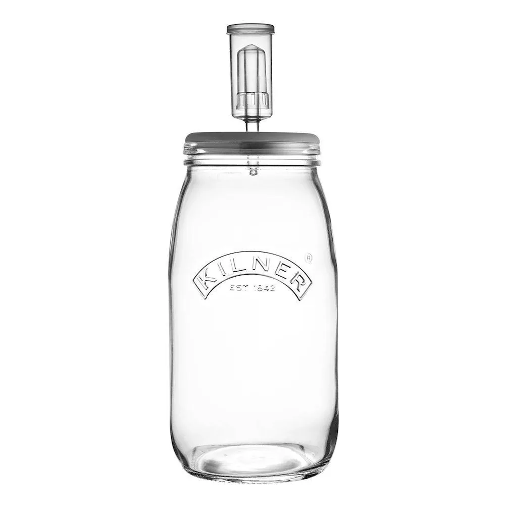 Банка для квашения Kilner 3 л, стекло с силиконовой крышкой и керамическими грузилами