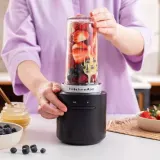 Блендер беспроводной KitchenAid GO без аккумулятора, стакан-бутылка 0,47 л, 7 скоростей, чёрный — фото 2