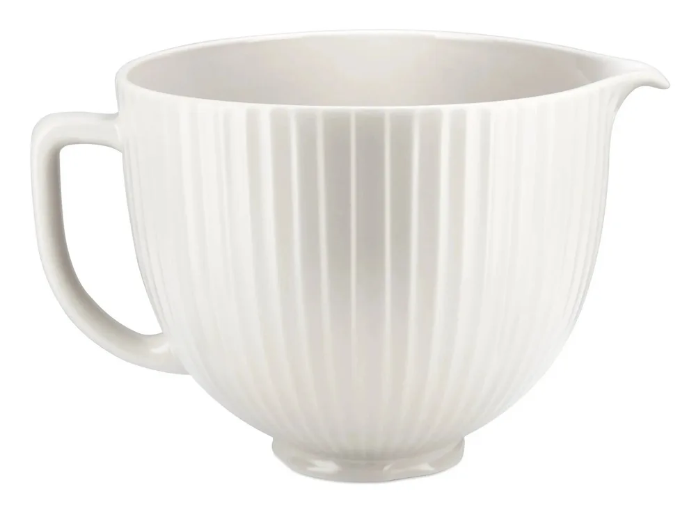 Чаша керамическая для миксера KitchenAid Classic Columns 4,7 л белая