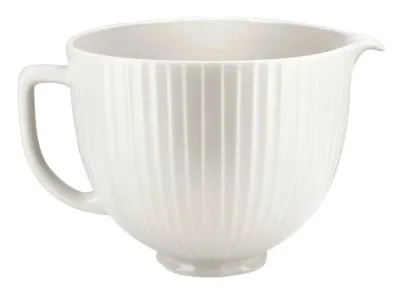 Чаша керамическая для миксера KitchenAid Classic Columns 4,7 л белая