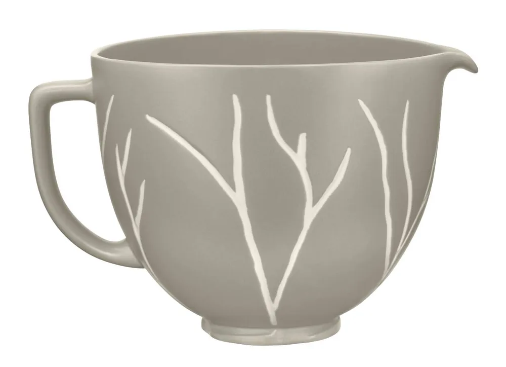 Керамическая чаша для миксера KitchenAid 4,7 л Bare Trees для Artisan 5 и Classic, бежевая