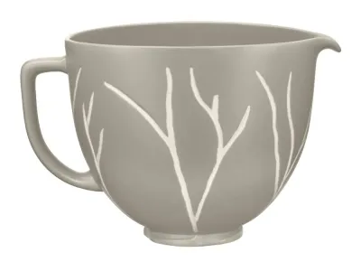 Керамическая чаша для миксера KitchenAid 4,7 л Bare Trees для Artisan 5 и Classic, бежевая
