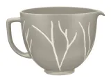 Керамическая чаша для миксера KitchenAid 4,7 л Bare Trees для Artisan 5 и Classic, бежевая — фото 1