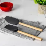 Силиконовая ложка KitchenAid Classic Bamboo 6,2 x 1,7 x 31,6 см — фото 3