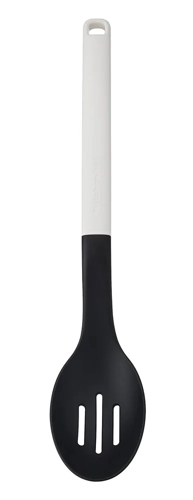 Кухонная ложка с отверстиями KitchenAid Porcelain White 34 x 7 x 1,5 см, нейлон и пластик, белая
