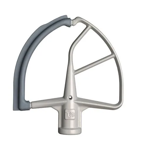 Лопатка Flex KitchenAid со скребком для миксера Artisan 7, металл и силикон, белый, серый