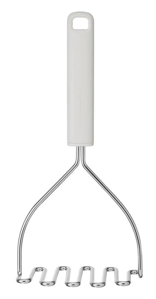 Толкушка для картофеля KitchenAid Porcelain White 25,5 см, нержавеющая сталь и пластик, белая