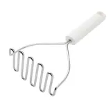 Толкушка для картофеля KitchenAid Porcelain White 25,5 см, нержавеющая сталь и пластик, белая — фото 2