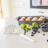 Толкушка для картофеля KitchenAid Porcelain White 25,5 см, нержавеющая сталь и пластик, белая — фото 3