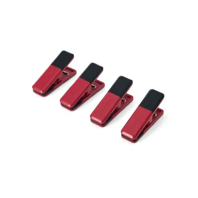 Набор из 4 кухонных клипс KitchenAid Empire Red, 9 см, пластик из переработки, красные